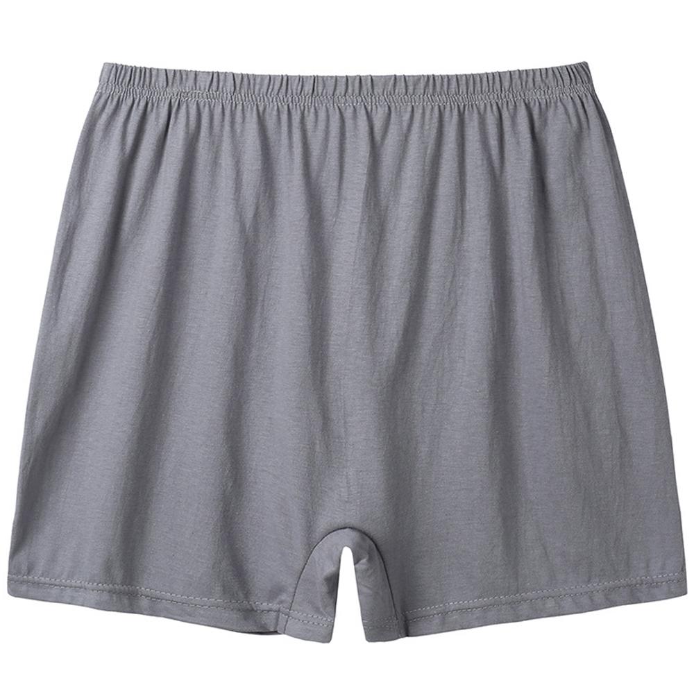 

Мужские трусы-боксеры, однотонное классическое хлопковое нижнее белье, удобные дышащие угловые брюки L серый