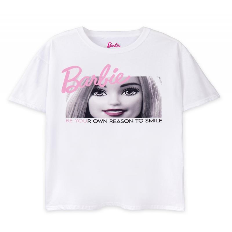Barbie Womens Short Sleeved T-Shirt White Barbie Doll