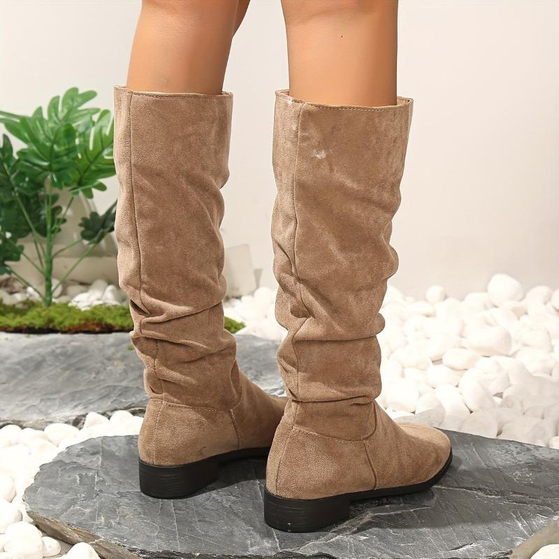 Fashion Ladies Western Boots  New Platform Women's Knee High Boots Fashion Outdoor Casual Cowboy Long Boots Botas De Mujer