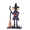 Halloween Wooden Ghost Sign Cute Ghost Witch Pumpkin Tiered Tray Decoration for Home Shelf Mantel Tabletop Windowsill Decor