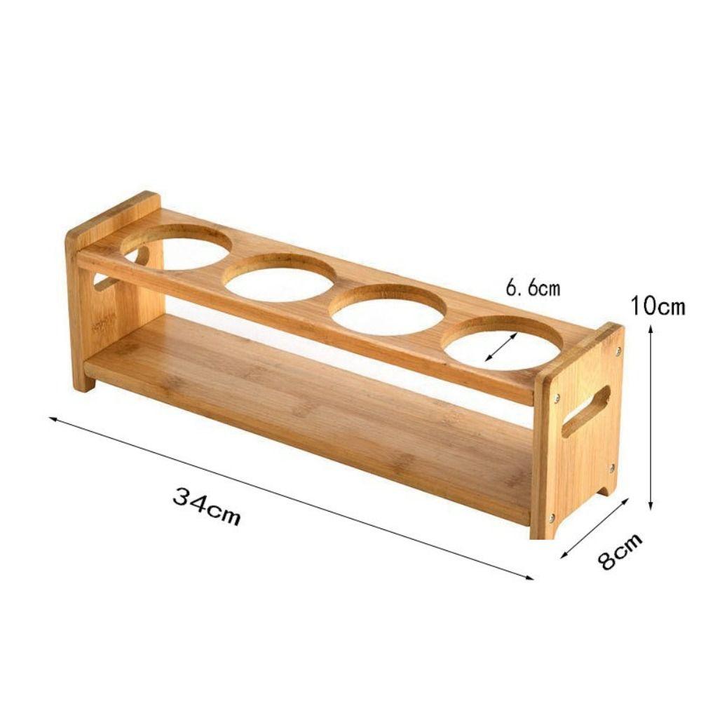 

Дерев яна підставка для спецій Полиця для приправ Стелаж для консервних банок Креативна підставка для банок для спецій Round hole 6.6cm