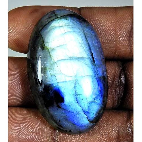 

76Cts. Natural Labradorite Blue Oval Cabochon Loose Gemstone 26X40X08 MM PP-1405