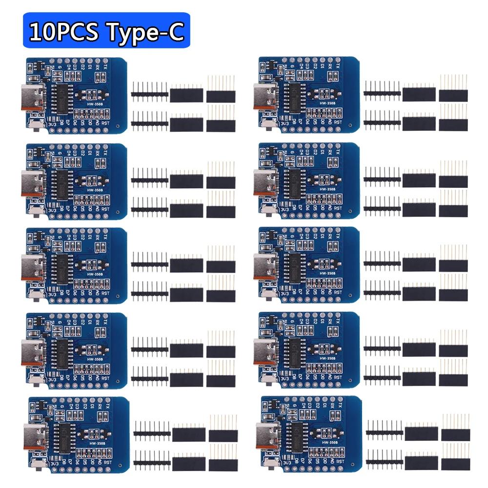 50-1PCS ESP8266 ESP-12F ESP-12 Type-C USB Wemos D1 Mini Wifi Development Board D1 Mini Nodemcu Lua Iot Board 3.3V Met Pins