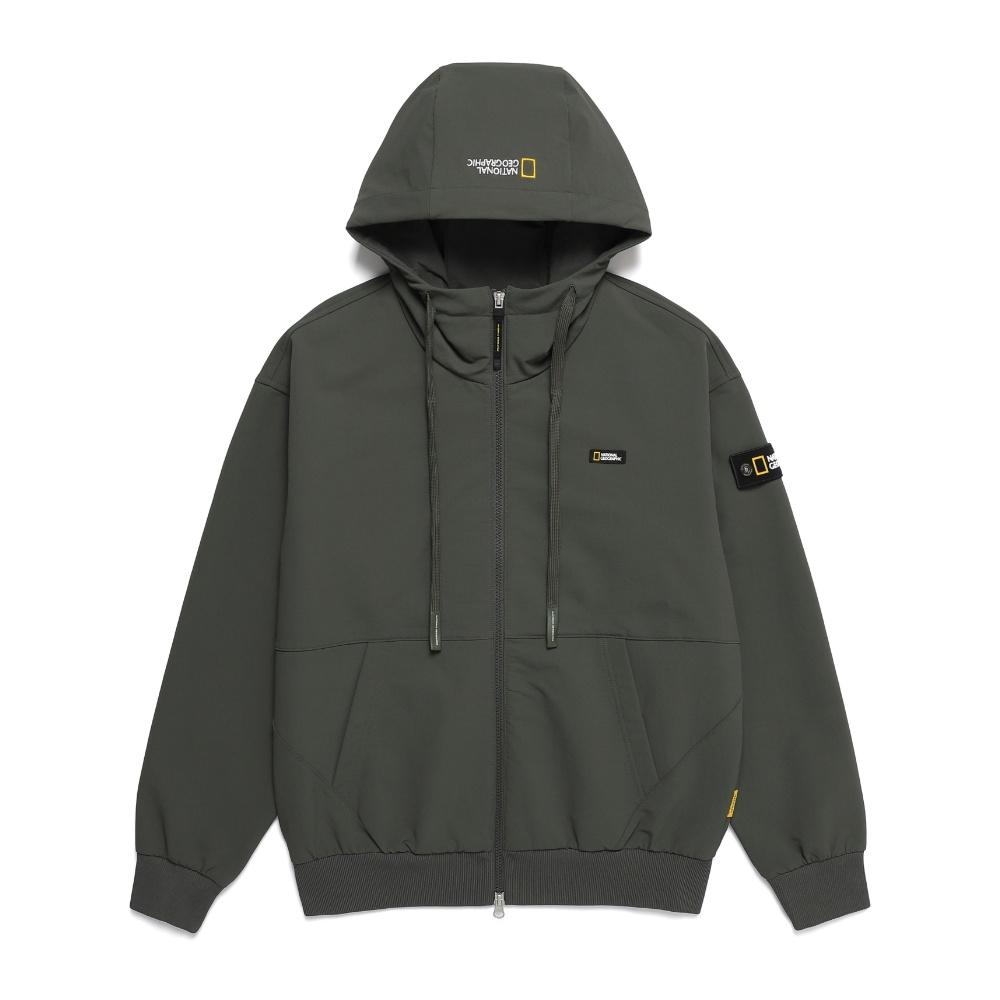 Nationalgeographic N244Uft950 Archelon Double Warm Brushed Woven Zip-Up Hoodie F Khaki