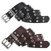 Hip Hop Rivet Belts Star Eyelet Waist Band Y2k Gothic Leather Belt
