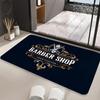 Barber Shop Sign Floor Mat Graphic Printed Flannel Doormats for Bathroom Kitchen Entrance Carpet Home Decor