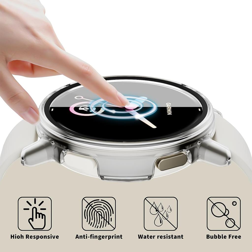 Case+Glass For Garmin Watch Venu 4 45/41MM Smartwatch Cover Screen Protector Anti-drop Bumper For Venu 4 Replacement Accessories