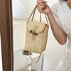 Stylish Women's Woven Crossbody Bag 2023 Trendy Mini Purse For Daily Use In White Black Khaki Brown