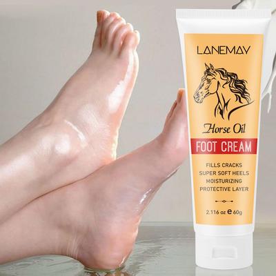 Horse Oil Foot Cream-Moisturizing Protective layer-Fills cracks-Suitable for All Skin Types, 60ml