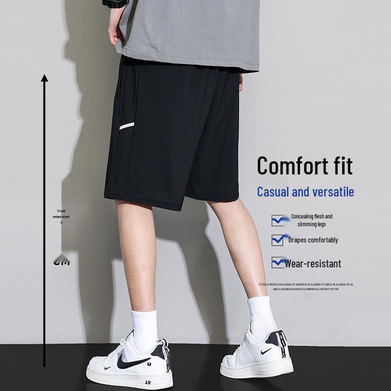 ROMON Men's Quick-Dry Ice Silk Sports Shorts