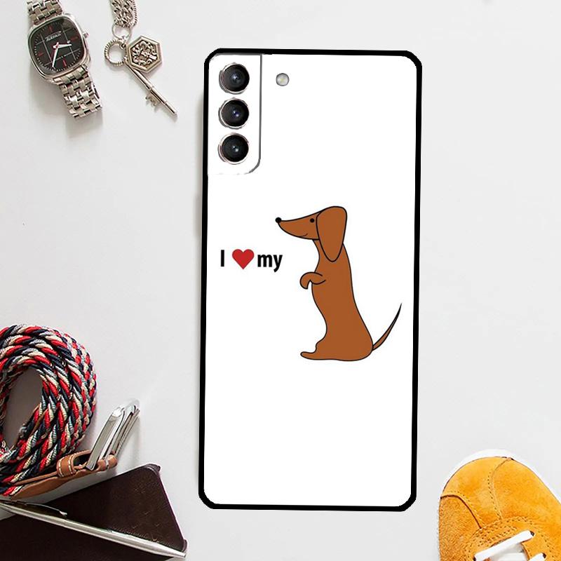 I Love My Dachshund Case For Samsung Galaxy S25 Ultra S20 S21 S22 S23 Plus S24 Ultra S9 S10 S25 FE Cover Coque