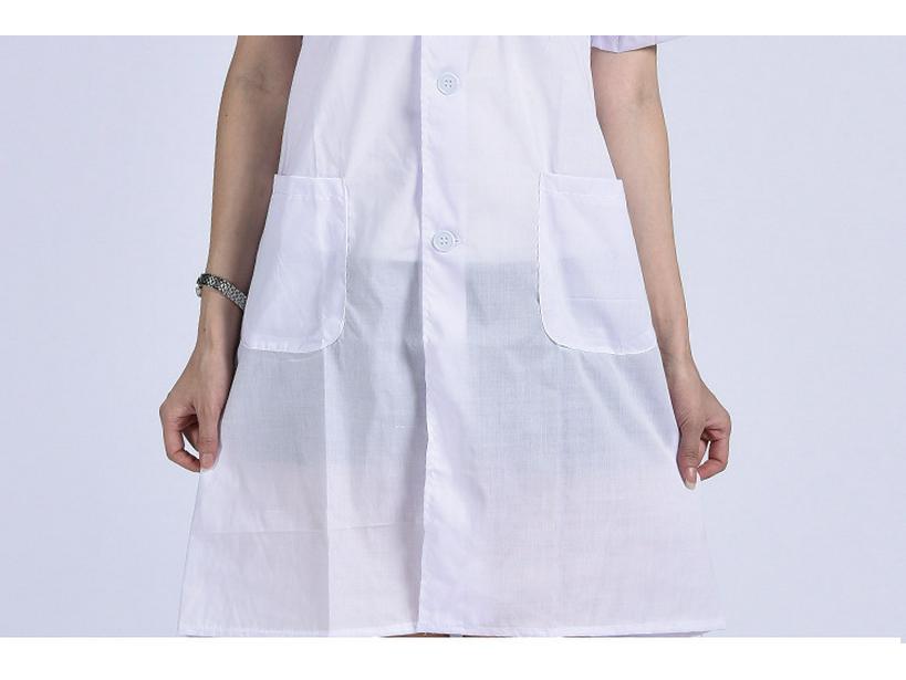 Women's Long-Sleeved White Lab Coat for Medical, Nursing, and Laboratory Use