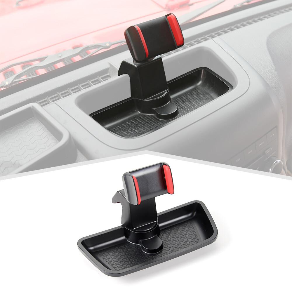Multi-Mount Dash Phone Holder Bracket Storage Box For Jeep Wrangler JK 2012-2017