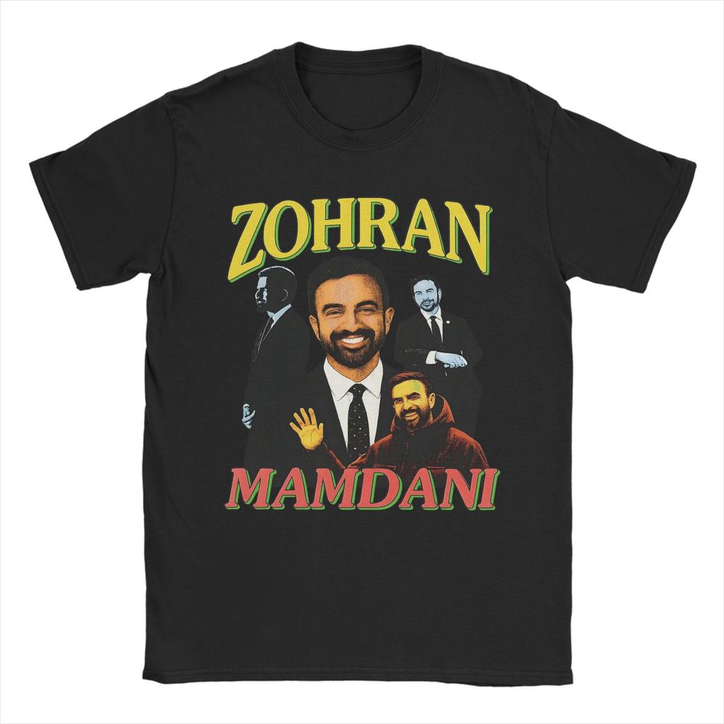 Heren Dames Gewoon een meisje dat van Zohran Mamdani houdt T-shirt Katoen Grafisch Bedrukt T-shirts Top Kleding