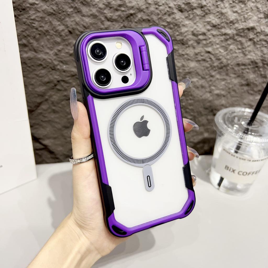Magnetic Attraction for IPhone16 Lens Holder, Suitable for IPhone 15Pro Phone Case 14, Dual-color Panda Anti-drop Cover