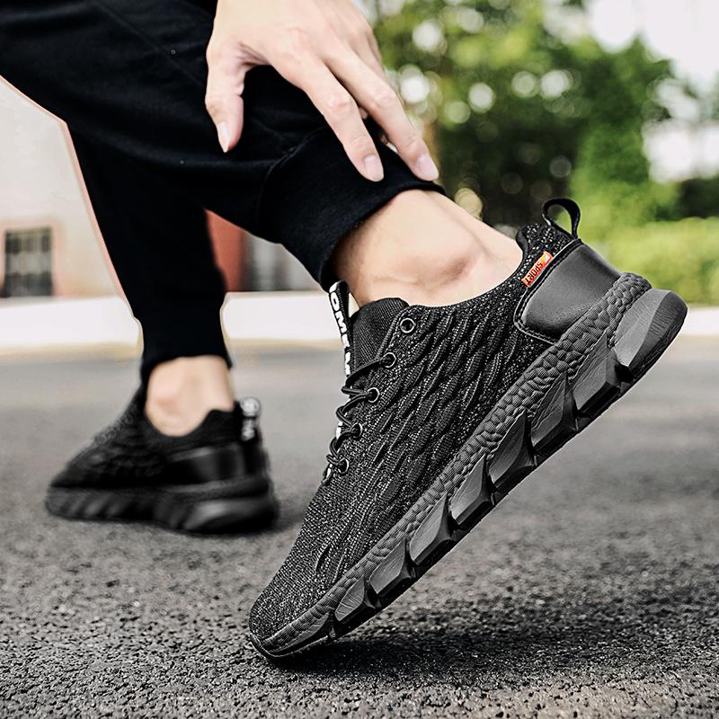 Men's Running Sports Shoes Knitted Sneakers Light Casual Sport Shoes Man Trainer Fitness Tennis Training Shoes Anti-slip