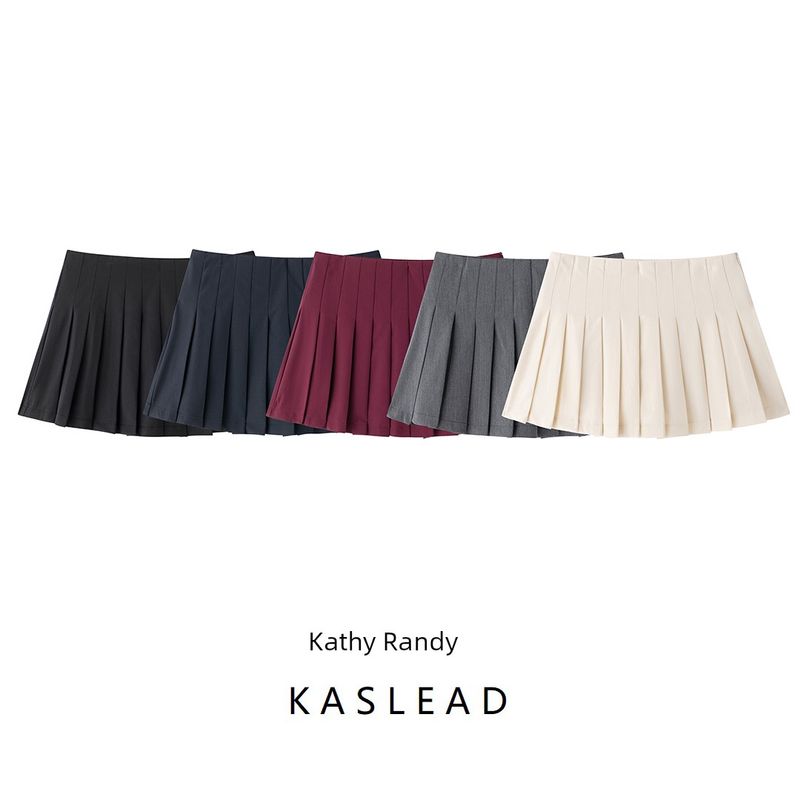 Kaslead New Arrival Women's Fashion Style Stylish Simple and Versatile Wide Pleated Culottes 3152544