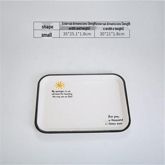 Modern Minimalist Melamine Rectangular Tray for Teacups and Tableware