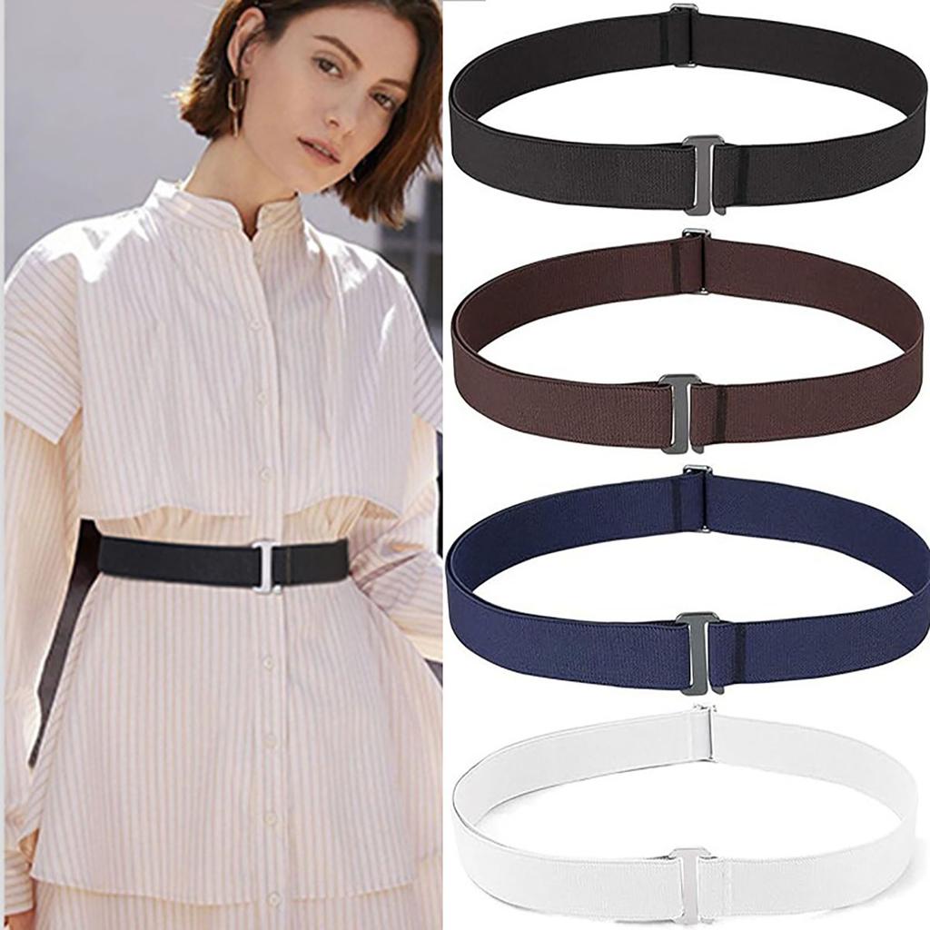 Adjustable Stretch Elastic Waist Band Invisible Belts Buckle-Free Belts for Women Men Jeans Pants Dress No Buckle Easy To Wear
