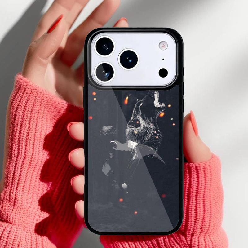 Animal The Wolf Howl Phone Case for iPhone 17 16 15 14 13 Pro Max Back Cover for 12 11 Pro Coque