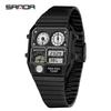 Sanda Waterproof Multifunctional Sports Watch with Temperature Alarm & Fashionable Design