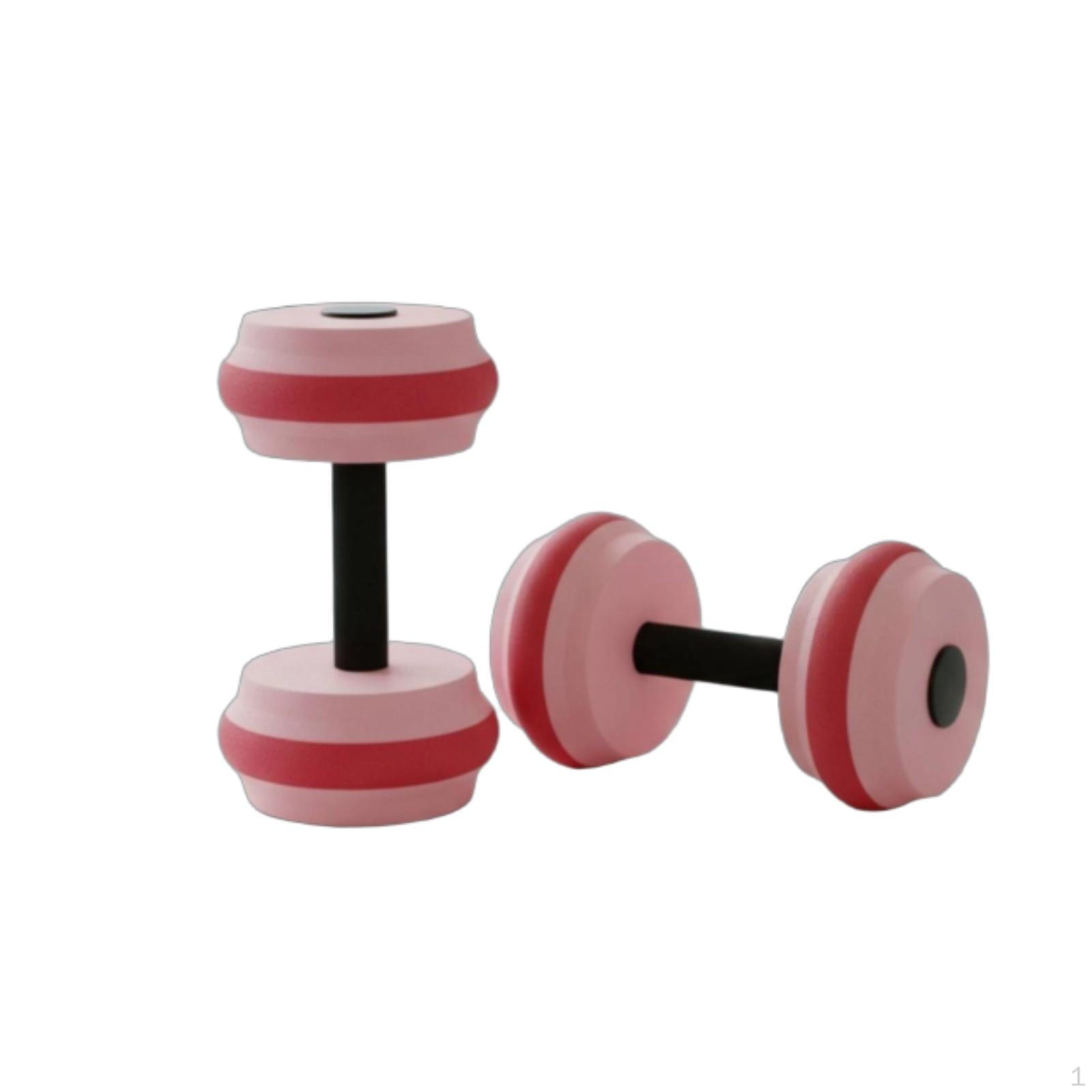 EVA Water Dumbbell Buoyant Lightweight Aquatic Dumbbells for Beginners, Seniors Pink