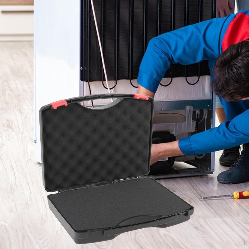 Protective Toolbox with Sponge Wear Resistant Lockable for Workplace Outdoor 255mmx210mmx70mm