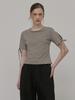 ETMON Slit Sleeve T-Shirt, Ash Brown