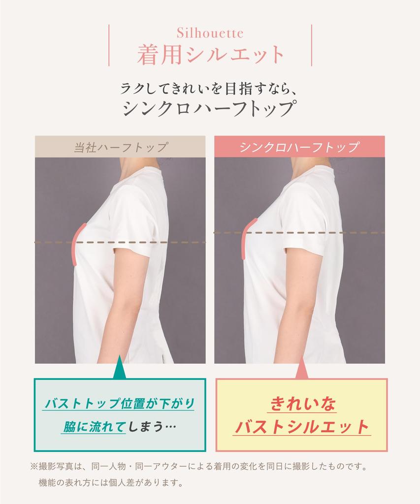 Wireless Easy To Beautiful Bust Smooth and Synchro Half Bra Fits Up To Plus CB Wing/Wacoal Bra, Wear, Silhouette, Comfortable, Top, Top, 3L, Sizes,