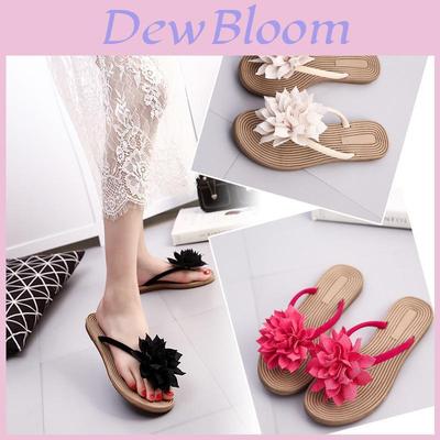 Elegant Women Summer Beach Flower Flat Indoor Outdoor Slippers For Ultimate Comfort