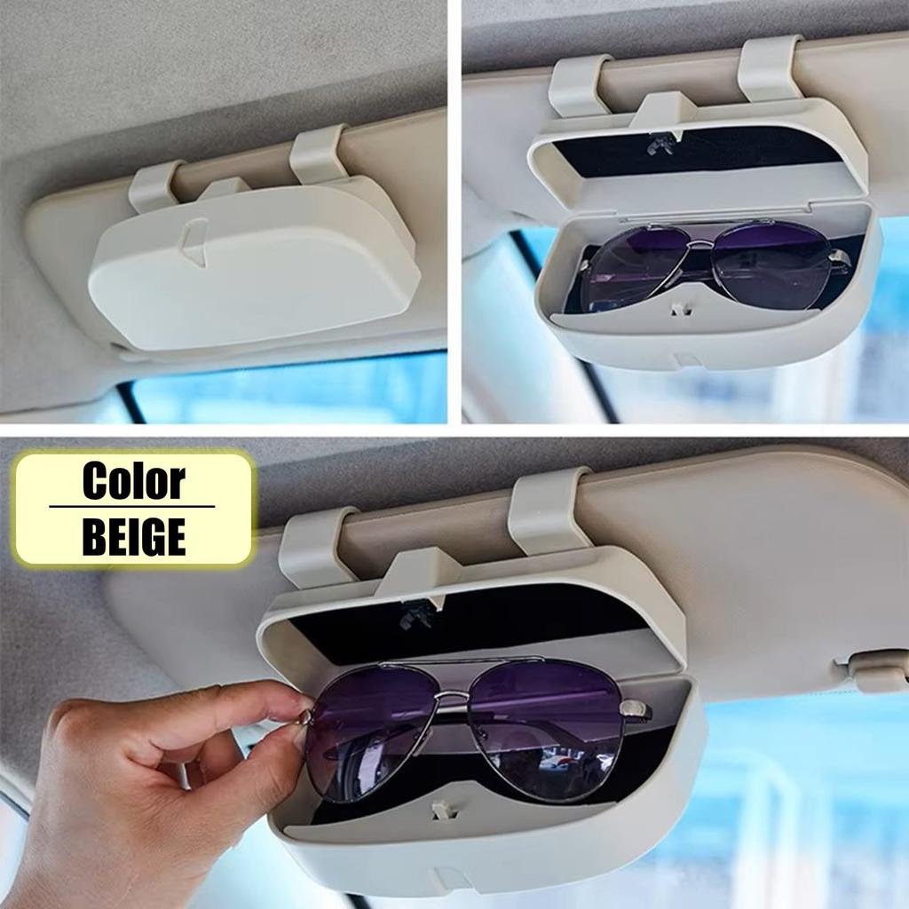 [NOELAMOUR] Sunglasses Case, Sunglasses Holder, Eyeglass Holder, Car Sun Visor, Glasses Storage Case, Box (Black)