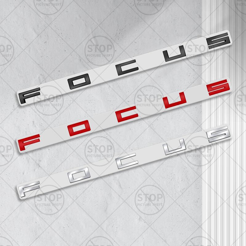 AJJ1 Car Sticker For Ford Focus Logo MK2 MK3 MK4 ST Line Hybrid 3D Decal Body Decoration Badge Rear Trunk Emblem Decor Accessories