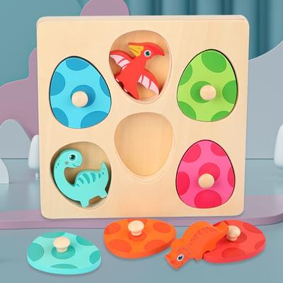 Early Educational Wisdom Paired with Dinosaur Cognitive Montessori I Am Who Stereoscopic Animal Egg Kindergarten Living Area Toy