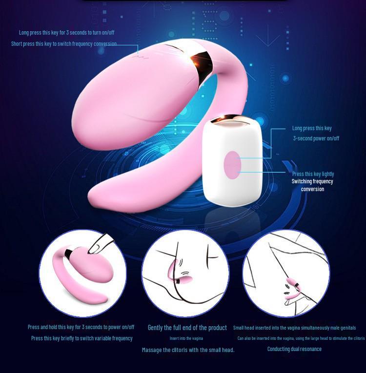 Jielin Bezdrátový vibrační masážní přístroj ve tvaru U pro páry