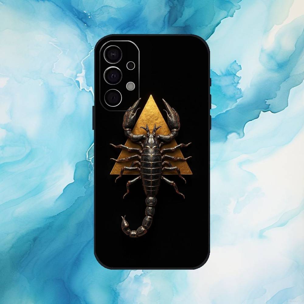 Cool Art Animal Scorpion Phone Case For Samsung S 25,24,23,22,30,21,10,9,Ultra,Plus,Lite,FE,4,5 G Soft Black Case