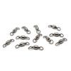 50pcs Ball Bearing Swivels Double Round Split Rings Connectors Fishing Tackle