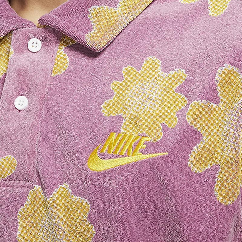 Nike Floral Print Short Sleeve Polo Shirt Men Tops Multicolor DM5033-507