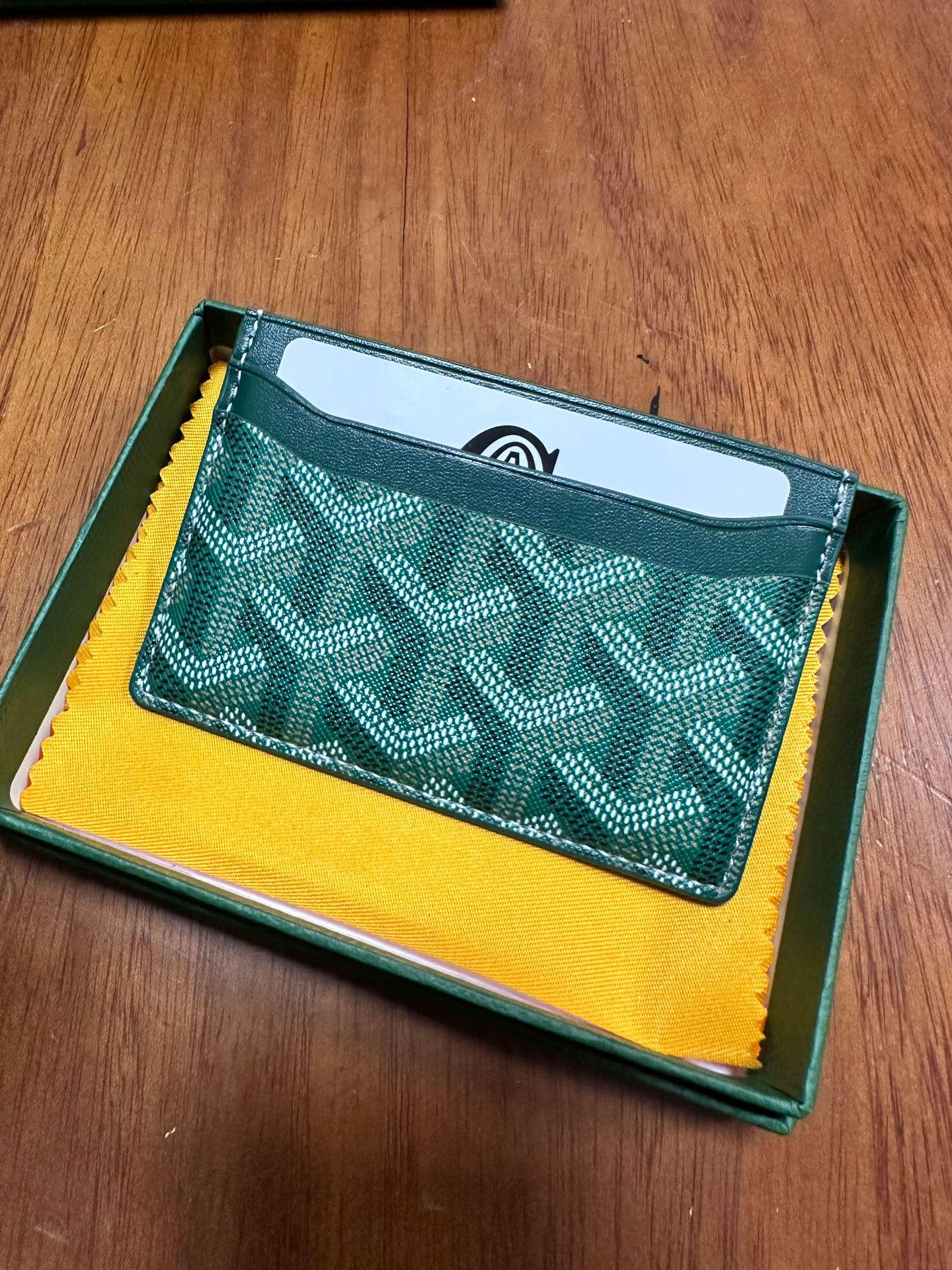 

Ультратонкий многофункциональный ID-кошелек Goya для мужчин и женщин: Печатный дизайн, Универсальный слот для карт, Цельная защита. 10.5*7.8CM зелёный