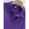 Mens Long Sleeve Casual Solid Color Polo Shirt Plus Size