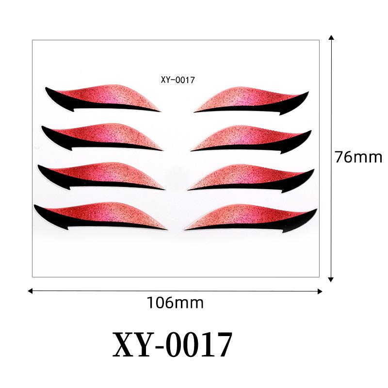European Waterproof Self-Adhesive Eye Shadow & Eyeliner Stickers for Party & Stage Makeup