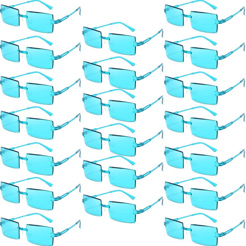 2pcs New Large Frame Square Sunglasses Women Metal Frame Colorful Lens Eyewear  Gradient Design Ladies Snake Decoration Glasses