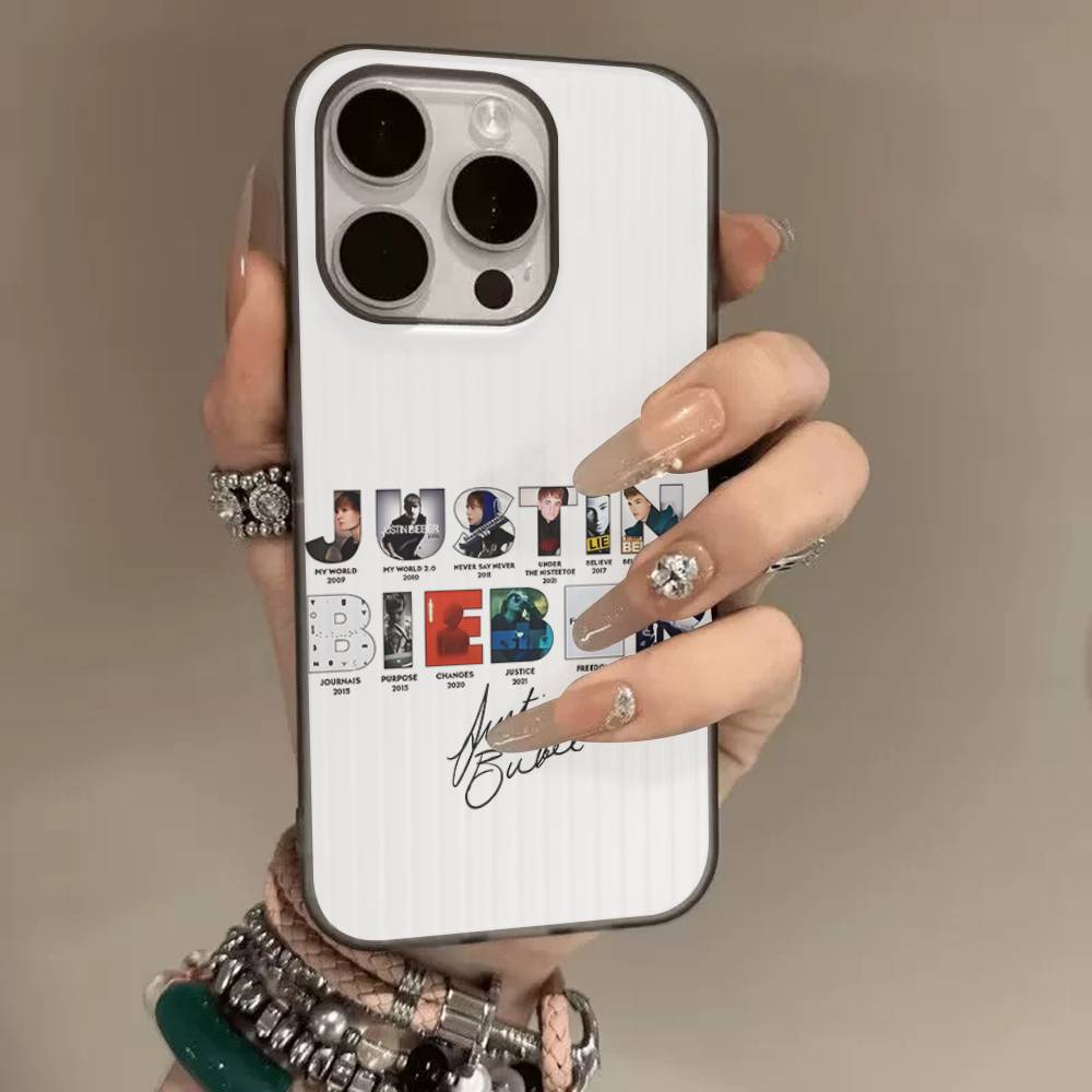 Singer J-Justin B-Bieber Soft Stripe Corrugated Phone Case For IPhone 17 Air 11 12 13 14 15 16 Pro Max Plus Cover
