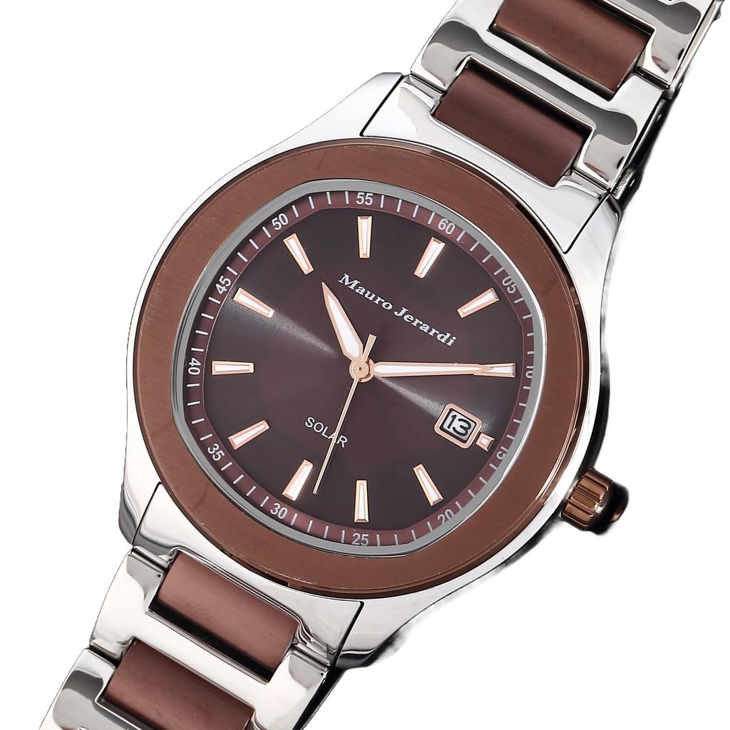 Mauro Geraldi Solar All Stainless Water Resistant to 3 Men's Watch, Steel, ATM, MJ053-4