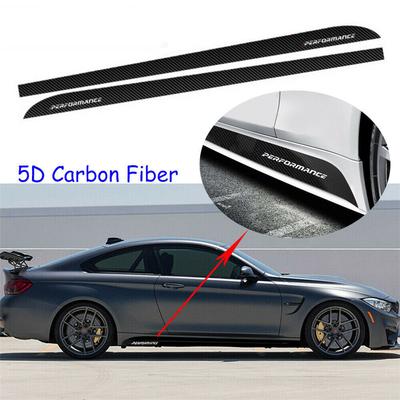 2.05M Parlak 5D Karbon Fiber Yan Etek Eşik Çıkartma Şerit Etiketler BMW F30 F22 F23 E90 E91 E92 E93 İçin
