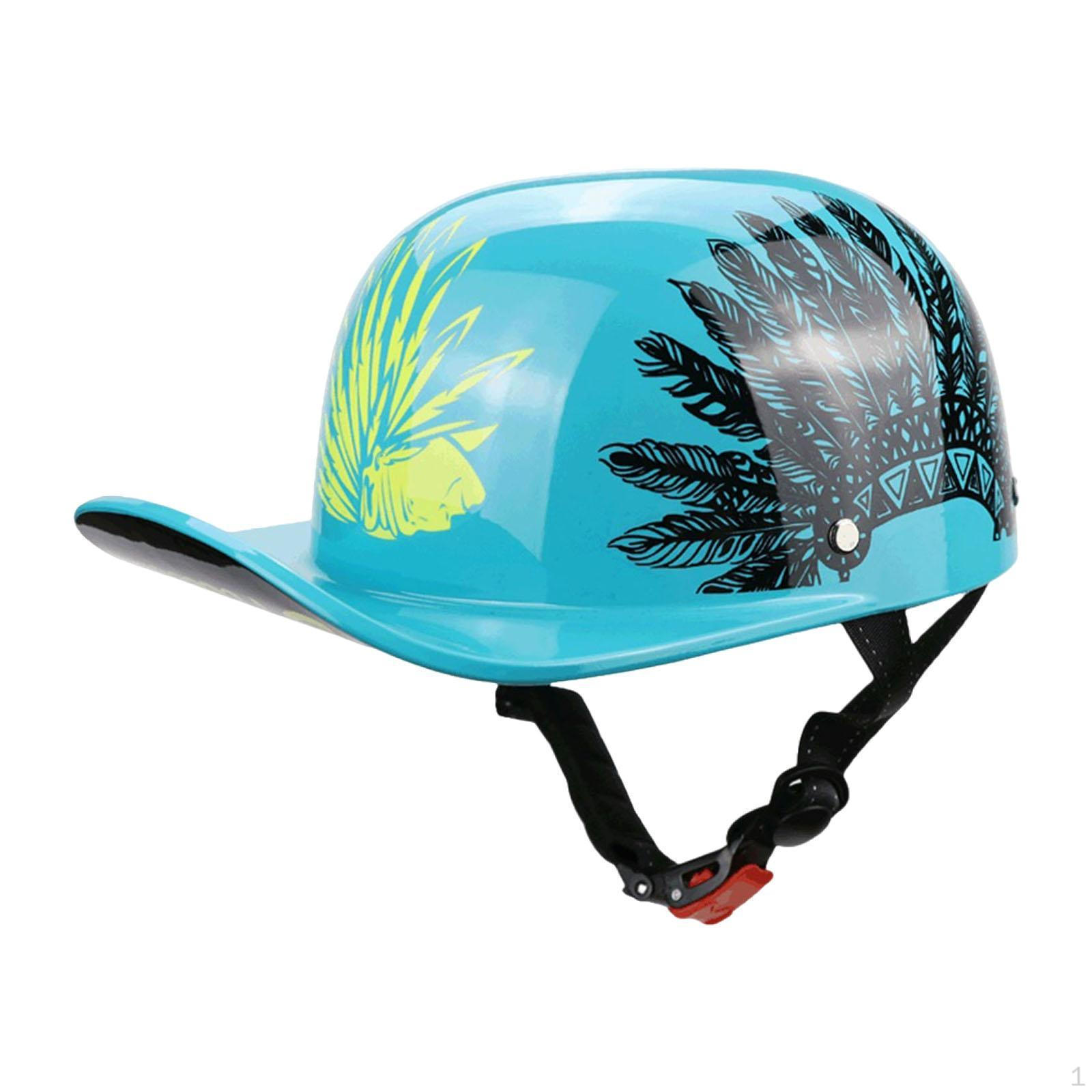 

Personal Motorcycle Half Helmet Open Face Multipurpose Comfortable for Motorbike Drop Resistant Blue XL