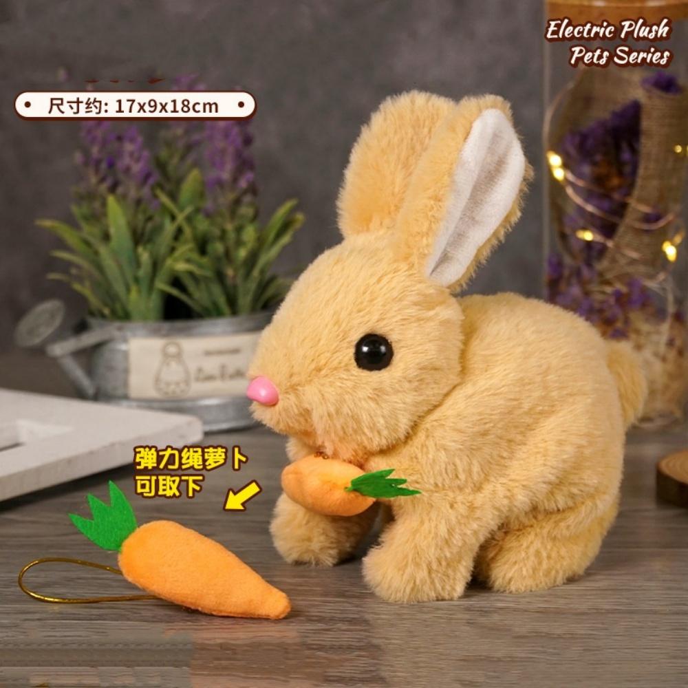 Interactive Hopping Bunny Toy - Electronic Rabbit Plush with Music, Jumping Twitching Shaking Ears Perfect Easter Gift for Kids