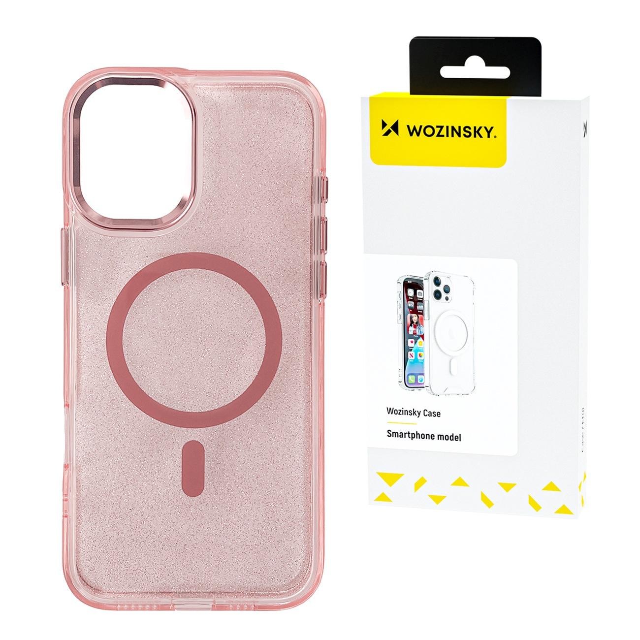 Custodia protettiva per Samsung Galaxy S25 Ultra con Mag Safe - rosa con glitter