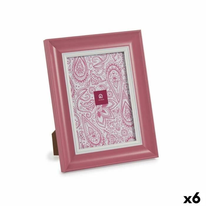 Cadre Photo - Non Spécifié - 6 Unités - Verre Rose - Plastique - 24 X 19 Cm