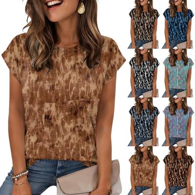 Women's Loose-Fit Fashionable Casual Retro Print T-Shirt