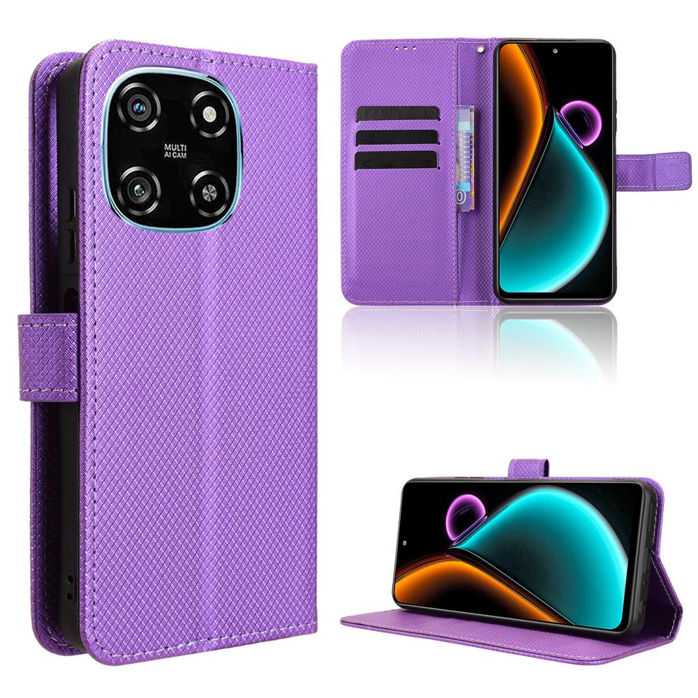 

Флип-чехол для Blackview Color 6 из искусственной кожи, защита всего корпуса [блокировка RFID], чехлы для телефона, чехол-кошелек for Blackview Color 6 фиолетовый